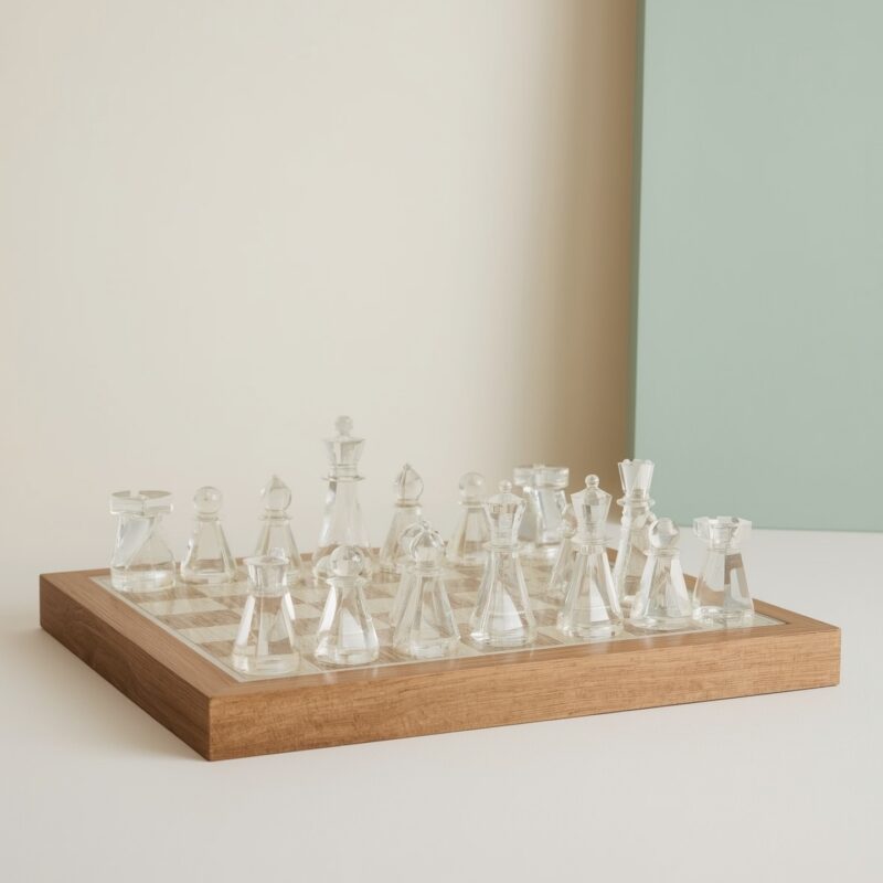 Minimalist Modern Acrylic Chess Set